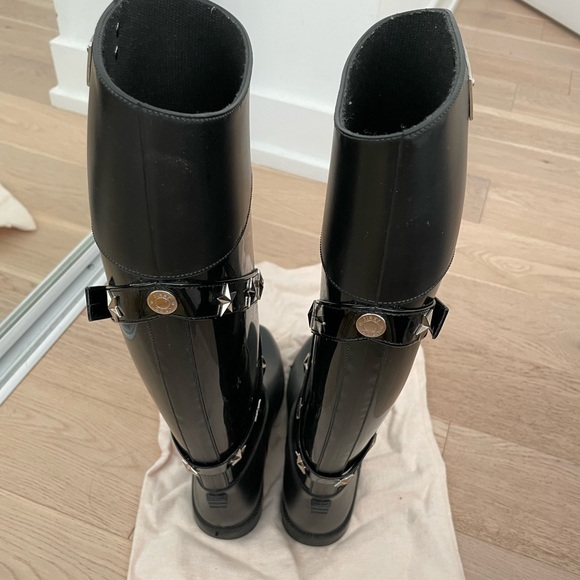 Auth Jimmy Choo Rainboots Size 36 Embellished Signature Stars - Picture 7 of 7